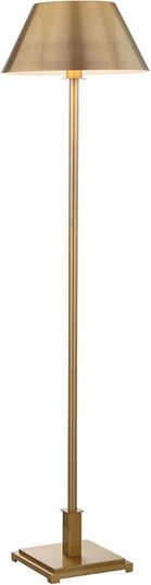 JONATHAN Y JYL6005A Roxy 60" Metal LED Floor Lamp, Contemporary, Modern, Transitional, Office, Living Room, Family Room, Dining Room, Bedroom, Hallway, Foyer, Chrome - LeafyLoom