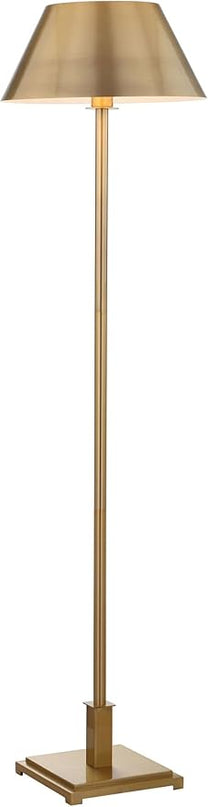 JONATHAN Y JYL6005A Roxy 60" Metal LED Floor Lamp, Contemporary, Modern, Transitional, Office, Living Room, Family Room, Dining Room, Bedroom, Hallway, Foyer, Chrome - LeafyLoom