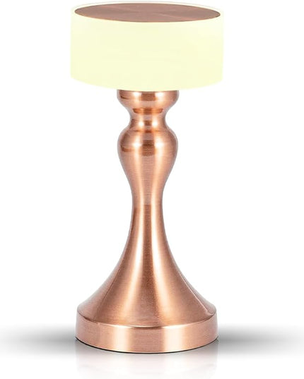 Portable LED Desk Lamp - 3-Color Touch Control,3-Levels Brightness,Rechargeable Battery,Ideal Bedside Lamp for Nightstand,Bedroom, Living Room - LeafyLoom