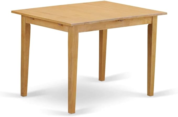 East West Furniture ANFT-OAK-T Norfolk Kitchen Table - a Rectangle Dining Table Top with Butterfly Leaf, 32x54 Inch, OAK - LeafyLoom