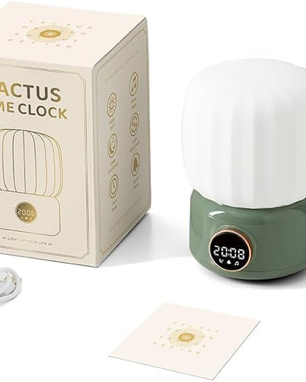 HOMY Bluetooth speaker Cactus Mood lamp Table desk office LED light wireless speakers Camping ambient music Good night electronic alarm clock sound decoration Kids Bedroom Party Best gift - LeafyLoom