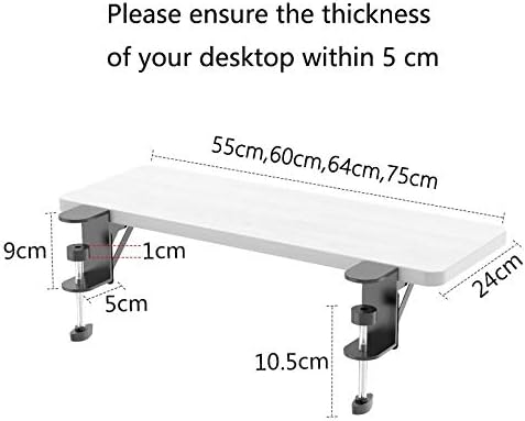 Ergonomics Desk Extender Tray, 29.5"x9.5" Punch-Free Clamp on, Foldable Keyboard Drawer Tray, Table Mount Arm Wrist Rest Shelf, Computer Elbow Arm Support - LeafyLoom