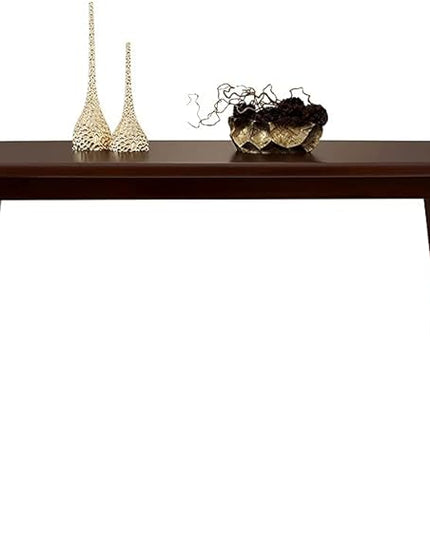 Mid Century Modern Real Solid Wood Dining Table,Working Desk,Walnut,47inch - LeafyLoom