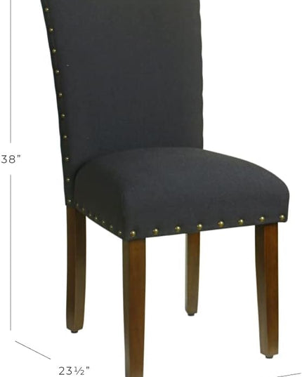 HomePop Classic Parsons Dining Chairs, Set of 2, Deep Navy - LeafyLoom