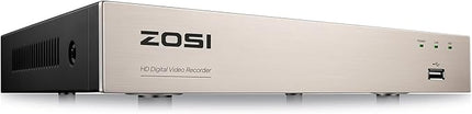 ZOSI H.265+ 8CH 3K Lite Hybrid 4-in-1 Analog/AHD/TVI/CVI Surveillance Video Recorders CCTV DVR System for 720P, 1080P Security Cameras, No HDD ZOSI