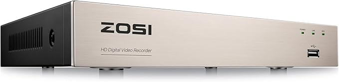 ZOSI H.265+ 8CH 3K Lite Hybrid 4-in-1 Analog/AHD/TVI/CVI Surveillance Video Recorders CCTV DVR System for 720P, 1080P Security Cameras, No HDD ZOSI