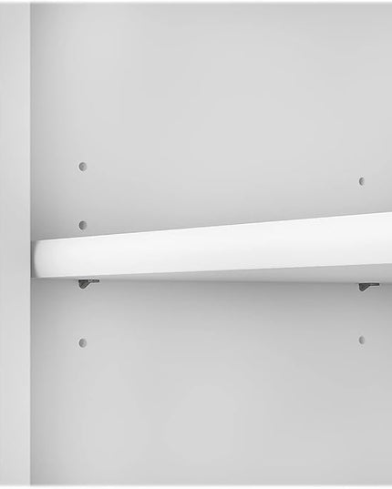 Bush WC81965 Somerset 5-Shelf 65-Inch H Bookcase, White - LeafyLoom