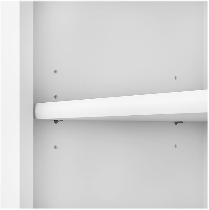 Bush WC81965 Somerset 5-Shelf 65-Inch H Bookcase, White - LeafyLoom