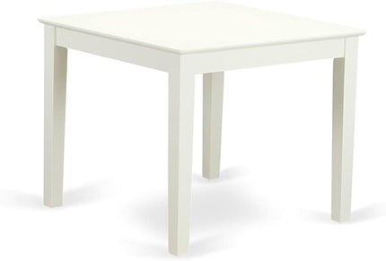 East West Furniture OXLG5-LWH-W 5 Piece Room Set Includes a Square Kitchen Table and 4 Dining Chairs, 36x36 Inch - LeafyLoom