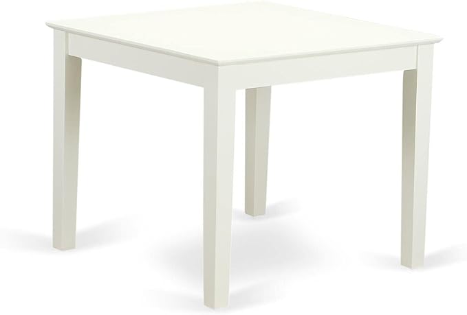 East West Furniture OXLG5-LWH-W 5 Piece Room Set Includes a Square Kitchen Table and 4 Dining Chairs, 36x36 Inch - LeafyLoom