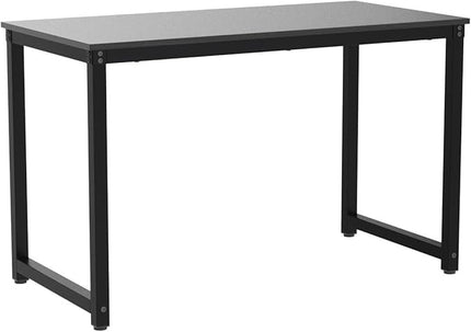47 Inch Small Space Computer Desk, Home Office Desk, Heavy Duty Multipurpose Table, Study Desk Workstation, Black - LeafyLoom