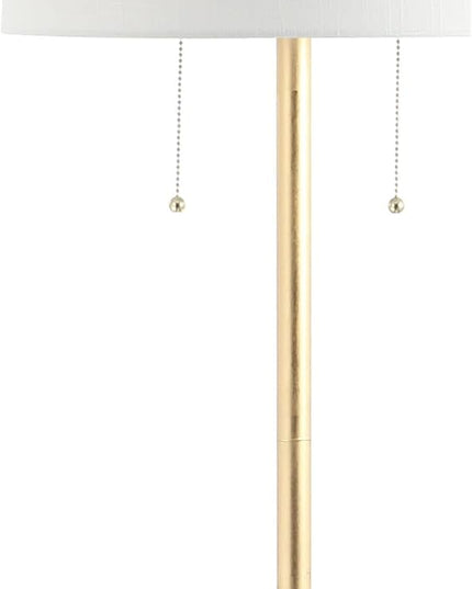 JONATHAN Y JYL3076A Newman 61.5" Metal LED Floor Lamp, Glam, Transitional, Traditional, Modern, Office, Living Room, Family Room, Dining Room, Kitchen, Bedroom, Hallway, Foyer, Gold - LeafyLoom