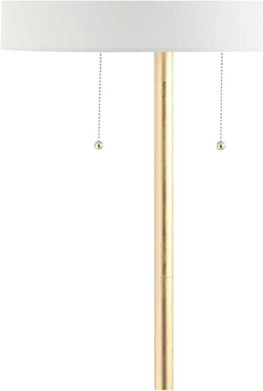 JONATHAN Y JYL3076A Newman 61.5" Metal LED Floor Lamp, Glam, Transitional, Traditional, Modern, Office, Living Room, Family Room, Dining Room, Kitchen, Bedroom, Hallway, Foyer, Gold - LeafyLoom