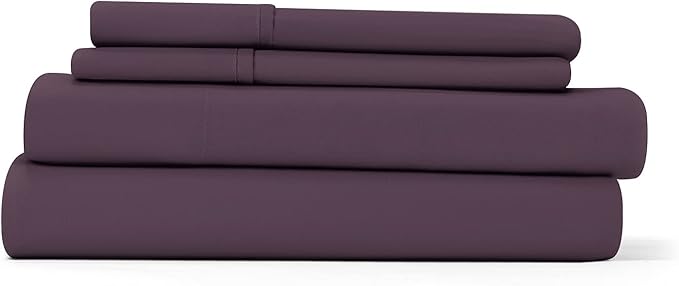 Linen Market Bed Sheets for Twin Size Bed (Purple) - Sleep Better Than Ever with These Soft and Cooling Twin Sheets - Deep Pocket Fits 16" Thick Beds - 3 Piece Twin Sheet Set - LeafyLoom