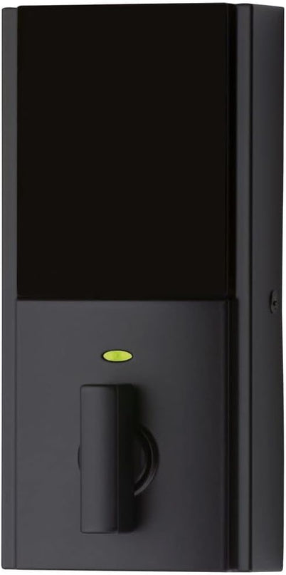 Kwikset 914 Contemporary Keypad SmartCode Electronic Deadbolt Smart Lock featuring SmartKey Security and ZigBee 3.0 Technology in Matte Black Kwikset