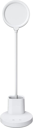 GOLSPARK Battery Operated Desk Lamp LED Rechargeable 4500mAh White LED Desk Lamps Dimmable, Touch Control 360°Flexible Dorm Reading Lamp for Students-3 Color Modes with Pen Holder Phone Stand - LeafyLoom