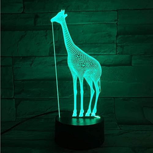 Giraffe 3D Night Light, Acrylic Giraffe USB LED Table Lamp Home r2d2 3D Arts Decor - 7 Colors Changing Bedroom Decor Night Light Gifts for Father Mother Husband Wife .. - LeafyLoom