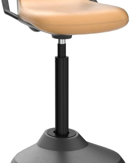 bonVIVO Standing Desk Chair - Ergonomic Chair for Tall Office Desks w/Back Support and Handles for Posture and Balance - Work from Home High Stool - Khaki - LeafyLoom