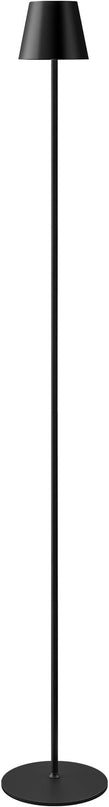 KDG Modern Cordless Floor Lamp, Portable LED Corner Stand Lamp, 5000mAh Battery Operated, Stepless Dimmable Adjustable Height lighting for Living room, Bedroom, Outdoor, Office, Night Light(Black) - LeafyLoom