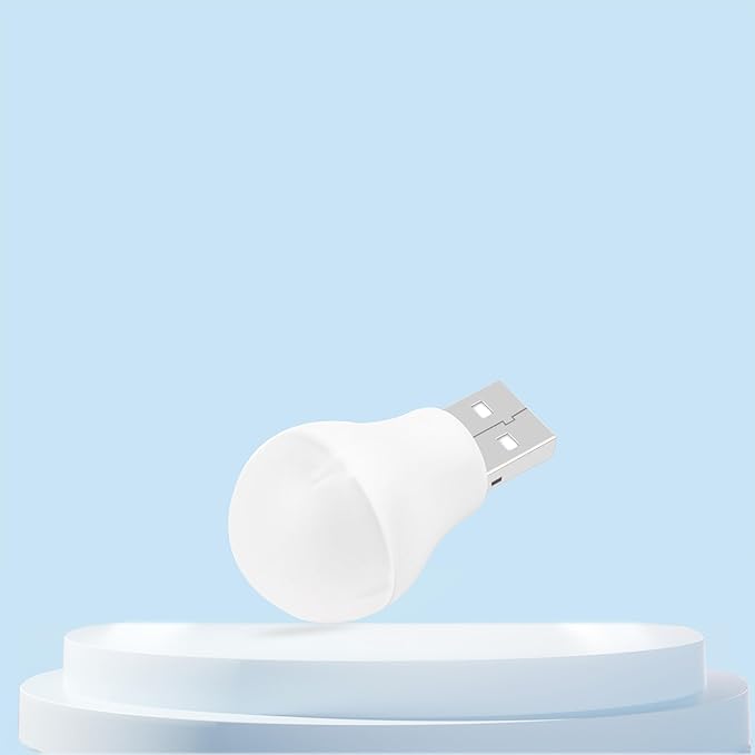 USB Plug Lamp, Mini Bulb Shape Night Light, Flexible LED Ambient Light, Emergency Lighting, Compact, Eye Protection Reading Light Small Round Light (8 Pack,Warm White) - LeafyLoom