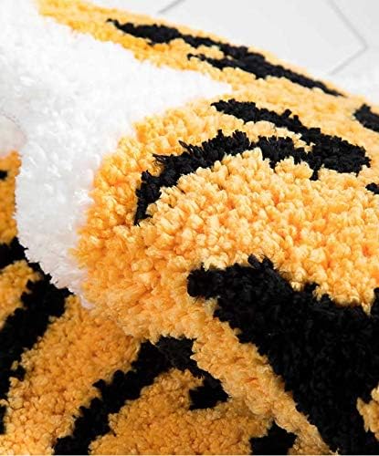 Cute Soft Tiger Shaped Animals Bath Mat Area Rug for Bedroom Bathroom Kitchen Floor Water Absorption Non-slip Small Carpet Door Mat bath Room Playmat (50 * 75CM) - LeafyLoom