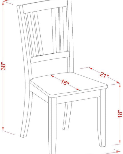 East West Furniture NODU3-MAH-W 3 Piece Dinette Set for Small Spaces Contains a Rectangle Table with Butterfly Leaf and 2 Dining Room Chairs, 32x54 Inch - LeafyLoom