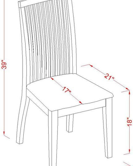 East West Furniture Monza 5 Piece Kitchen Set Includes a Rectangle Table with Dropleaf and 4 Linen Fabric Dining Room Chairs, 36x54 Inch, Mahogany - LeafyLoom