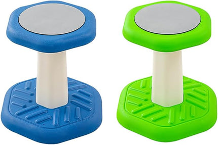 Kids Wobble Stool Chair Seat, Flexible Classroom Seating Improves Focus, Posture & Helps ADHD/ADD. Wobble Stools for Classroom Seating, Ages 3-8, Blue+Green - LeafyLoom
