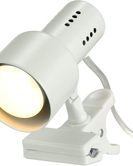 Globe Electric 30293 5.5" Clip-Arm Desk Lamp, Matte Light Gray, In-Line On/Off Switch, Bulb Included, Home Décor, Desk Lamps for Home Office, Home Office Accessories, Room Décor, Accent Lighting Lamps - LeafyLoom