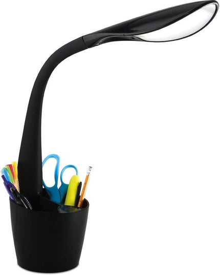 OttLite LED Desk Space Organizer Lamp - 4 Brightness Levels, Additional Storage, Great for Workstation, Offices, Dorms - LeafyLoom