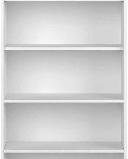 Bush Business Furniture Studio C Tall 5 Shelf Bookcase in White, Large Bookshelf for Home or Professional Office - LeafyLoom