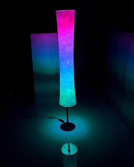 Smart Corner Floor Lamp - 60" LED RGB Standing Lamp Mood Lighting Color Changing Floor Lamps Light for Living Room Bedroom Decor with Alexa Google Assistant WiFi APP Music Sync - LeafyLoom