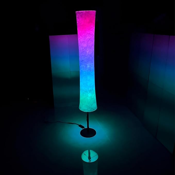 Smart Corner Floor Lamp - 60" LED RGB Standing Lamp Mood Lighting Color Changing Floor Lamps Light for Living Room Bedroom Decor with Alexa Google Assistant WiFi APP Music Sync - LeafyLoom