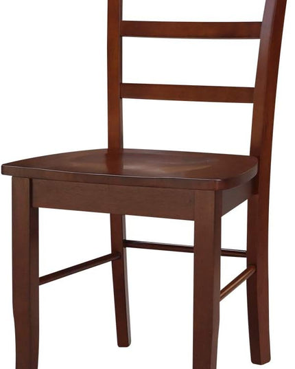 International Concepts Madrid Ladder Back Chair, Espresso - LeafyLoom