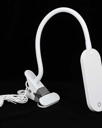 Clina USB Desk Lamp, LED Touch Switch Tattoo Eye Nail Art Desk Light Dimmer USB for Office Reading Relaxation Bedtime Tattoo Light Studying (White) - LeafyLoom