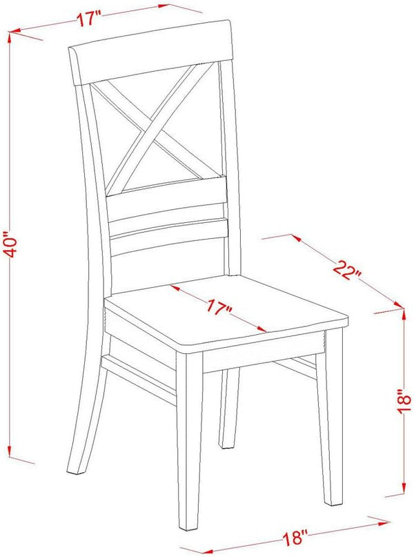 East West Furniture ANQU5-WHI-W 5 Piece Dinette Set for 4 Includes a Round Kitchen Table with Pedestal and 4 Dining Chairs, 36x36 Inch - LeafyLoom