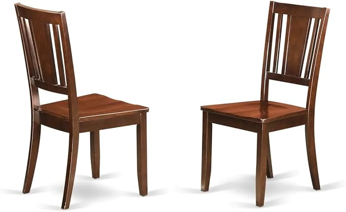 East West Furniture NODU5-MAH-W 5 Piece Kitchen Set for 4 Includes a Rectangle Room Table with Butterfly Leaf and 4 Dining Chairs, 32x54 Inch - LeafyLoom