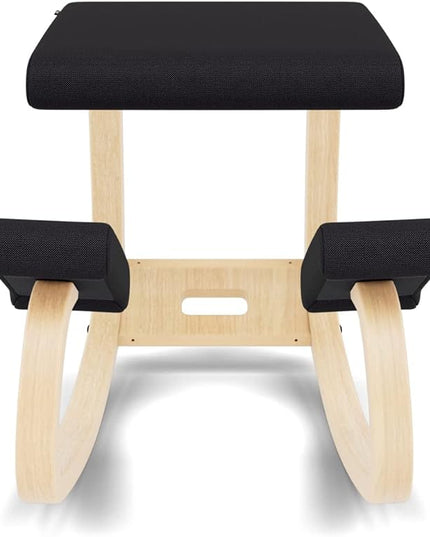 Varier Variable Balans, Original Kneeling Chair, Ergonomic Office Chair, 10-year Limited Warranty, Designed by Peter Opsvik Black/Natur - LeafyLoom