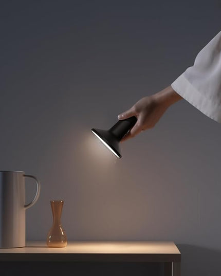 LED Cordless Desk Lamp,2600mAh RechargeableTable Lamp with USB Port,Metal Material,Versatile/3 Color Temperatures/360° Rotation/Memory Function,Reading Light for Office Home Bedside(Black) - LeafyLoom