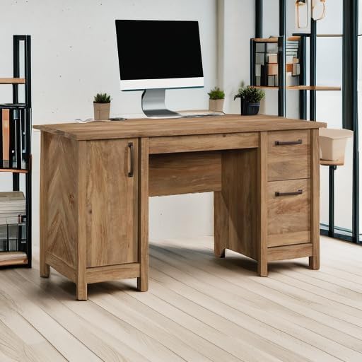 Sauder Cannery Bridge Computer Desk, Sindoori Mango finish - LeafyLoom