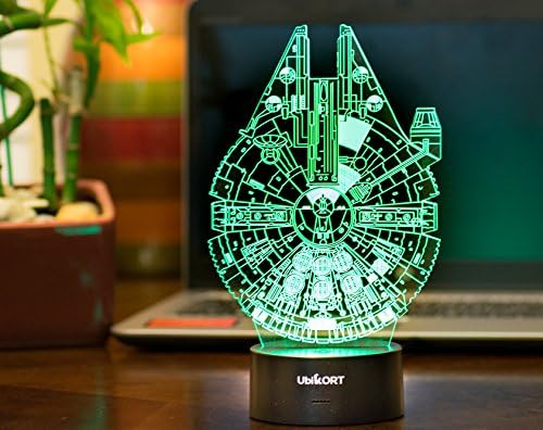 Star Wars Lamp Millennium Falcon 3D Lamp Star Wars Gifts for Men or Kids Birthday Star Wars Decor Room Fans [Upgrade Version] - LeafyLoom