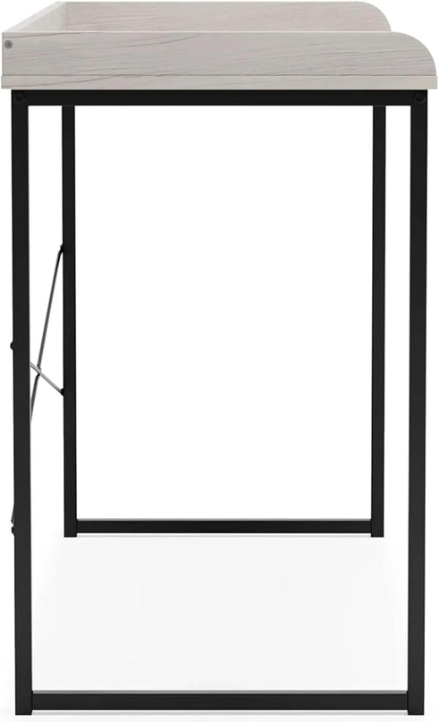 Signature Design by Ashley Bayflynn 32" Modern Home Office Desk, White & Black - LeafyLoom