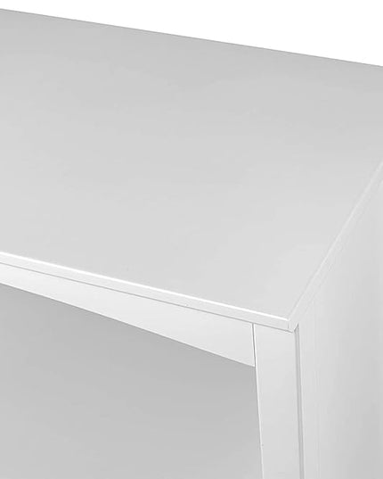 Shaker Style 3 Shelf Bookcase / Solid Wood / 36" High / Adjustable Shelving / Closed Back / Display Bookshelf for Living Room, Bedroom, Home and Office, White - LeafyLoom