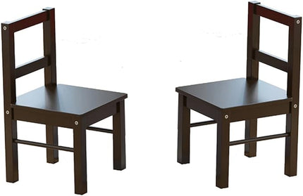 UTEX Child's Wooden Chair Pair for Play or Activity, Set of 2, Espresso … - LeafyLoom