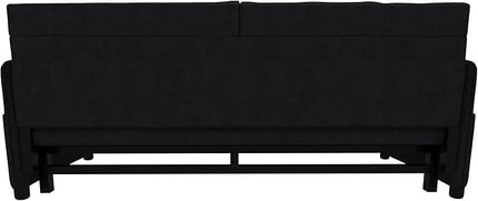 Oversized 3 in 1 Loveseat Sleeper Sofa Bed,Queen Size Love Seats W/Pull Out Couch and Padded Armrests Convertible Spacious Sofabed with Side Storage Pocket for Home Office Apartment Living Room - LeafyLoom