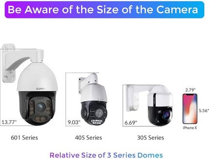 SUNBA 4K 8MP PTZ Camera Outdoor, IP PoE+ Security Dome, 20X Optical Zoom, Two Way Audio &Built-in TF Card Slot, 24x7 Automatic PTZ Tour, Night Vision up to 328ft (405-D20X 4K) SUNBA%C2%AE