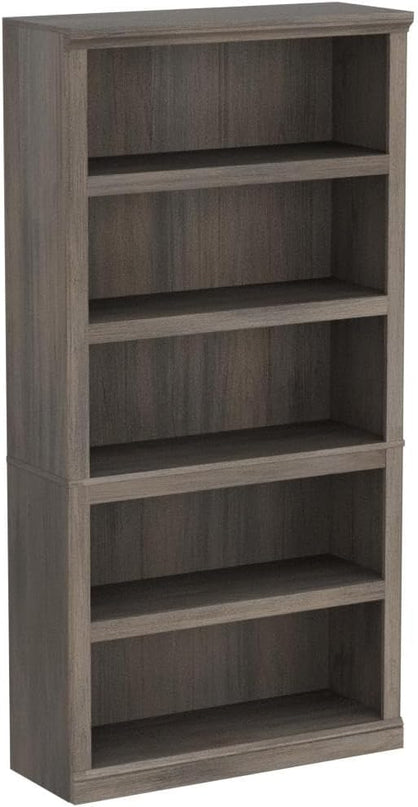 Sauder Miscellaneous Storage 5-Shelf Bookcase/Book Shelf, Mystic Oak Finish - LeafyLoom