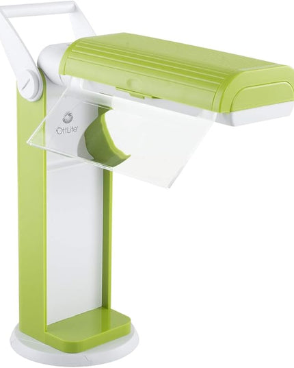 OttLite 13 Watt Magnifier Task Lamp with 2X Magnification and Swivel Base, Green - LeafyLoom