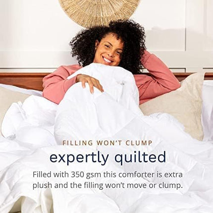ViscoSoft Essentials Reversible Down Alternative Quilted Comforter with Corner Tabs–All-Season, Plush Microfiber Fill, Machine Washable (Black/Gray, Full) - LeafyLoom