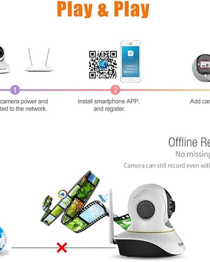 VSTARCAM Pet Camera with Laser, 3MP 2.4GHz WiFi Interactive Dog & Cat Laser Toy with Night Vision, Motion Detection Alerts, APP Remote Control Indoor Security Camera for Pet Monitoring VSTARCAM